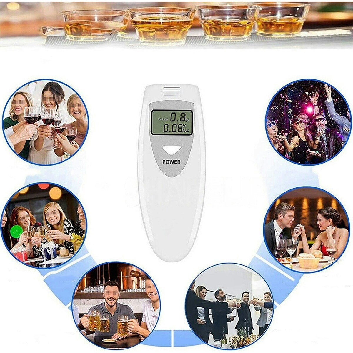 Digital Alcohol Tester Mini Breathalyzer - Dshop.com.au