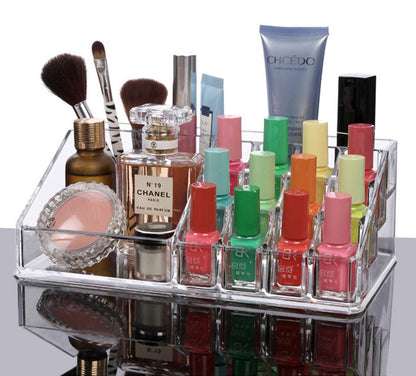 Crystal Clear Acrylic Cosmetic Organizer Makeup Container Storage - Dshop.com.au