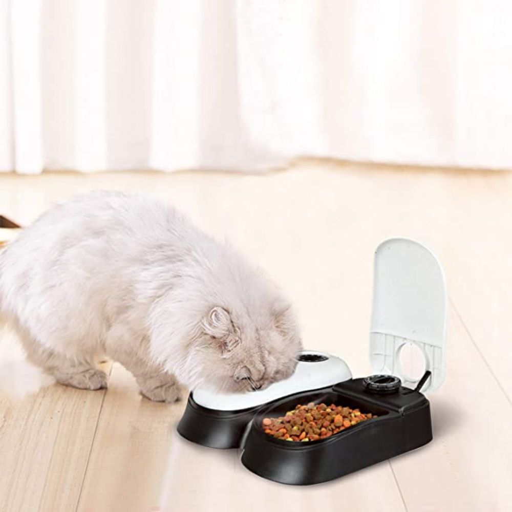 2-Meal Automatic Pet Feeder Food Dispenser with Timer Bowls for Dogs Cats - Dshop.com.au