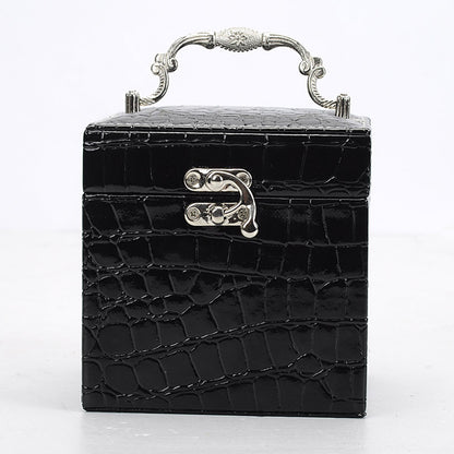 Deluxe PU Leather Jewellery Box Storage Case Organiser Gift (Black) - Dshop.com.au