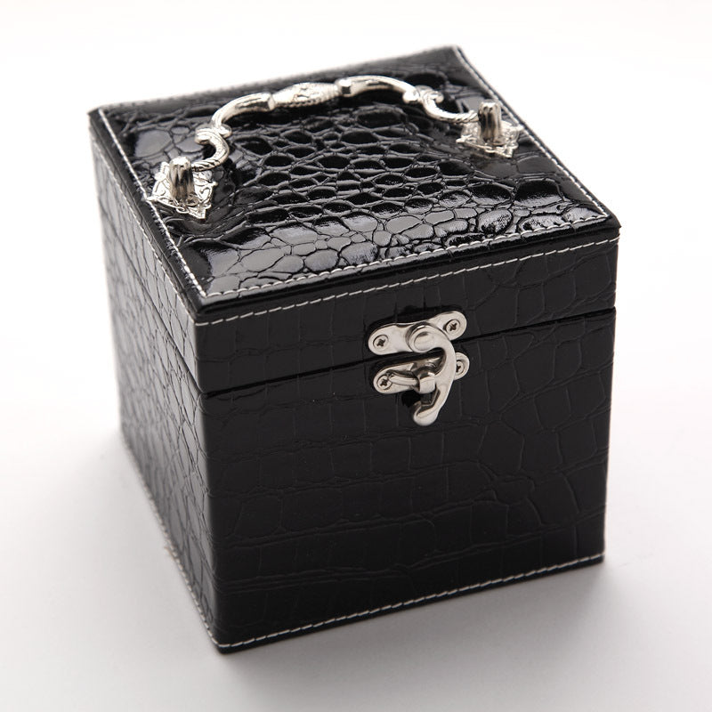 Deluxe PU Leather Jewellery Box Storage Case Organiser Gift (Black) - Dshop.com.au