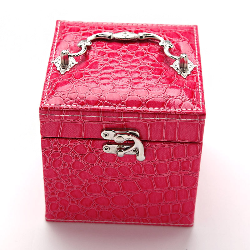 Deluxe PU Leather Jewellery Box Storage Case Organiser Gift (Pink) - Dshop.com.au