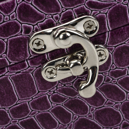 Deluxe PU Leather Jewellery Box Storage Case Organiser Gift (Purple) - Dshop.com.au