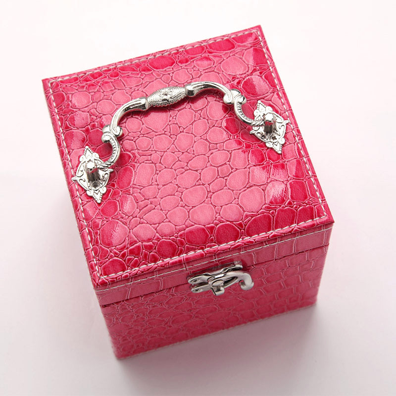 Deluxe PU Leather Jewellery Box Storage Case Organiser Gift (Pink) - Dshop.com.au