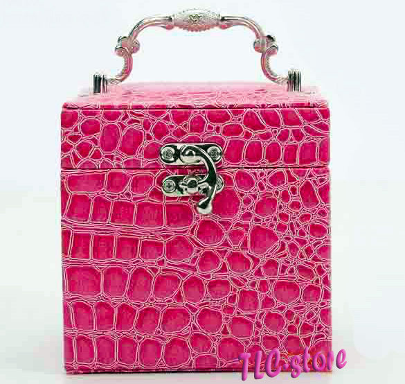 Deluxe PU Leather Jewellery Box Storage Case Organiser Gift (Pink) - Dshop.com.au