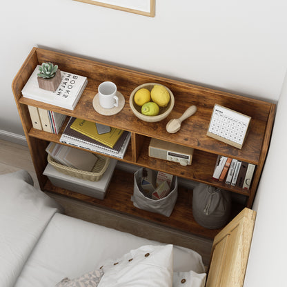 Ambassador Console Table Tall Narrow Bedside Table (Rustic Wood)