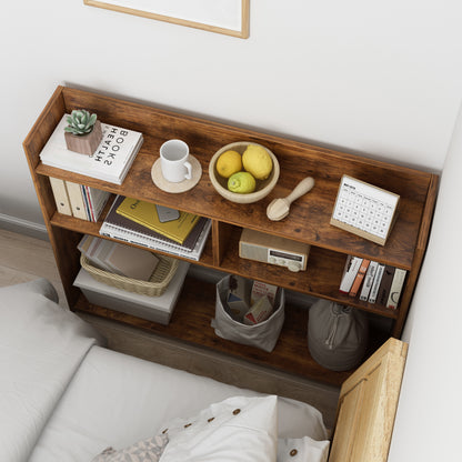 Ambassador Console Table Tall Narrow Bedside Table (Rustic Wood)