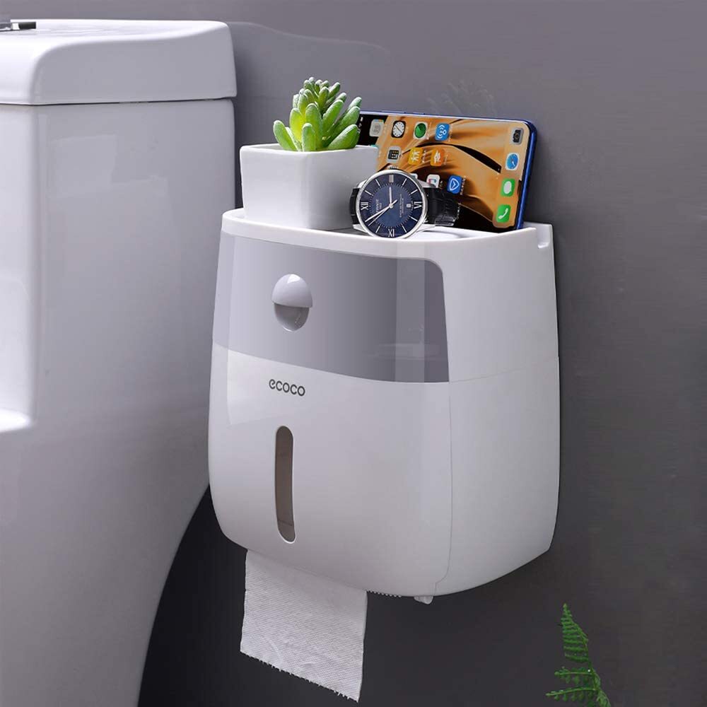 Bathroom Toilet Paper Holder Tissue Roll Dispenser Box with Drawer - Dshop.com.au