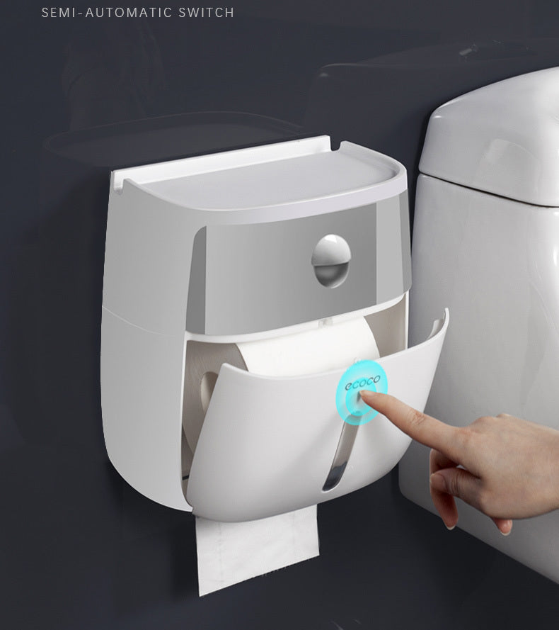 Bathroom Toilet Paper Holder Tissue Roll Dispenser Box with Drawer - Dshop.com.au