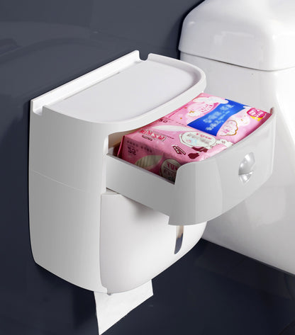 Bathroom Toilet Paper Holder Tissue Roll Dispenser Box with Drawer - Dshop.com.au