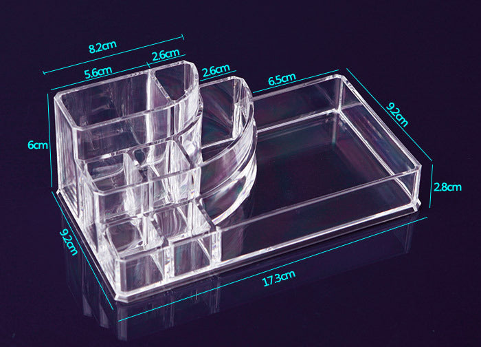 Crystal Clear Acrylic Cosmetic Organizer Makeup Container Storage - Dshop.com.au