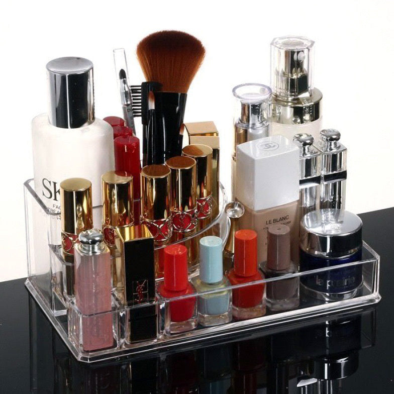 Crystal Clear Acrylic Cosmetic Organizer Makeup Container Storage - Dshop.com.au