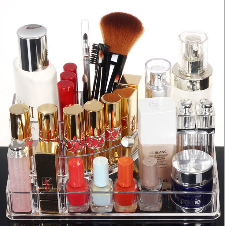 Crystal Clear Acrylic Cosmetic Organizer Makeup Container Storage - Dshop.com.au