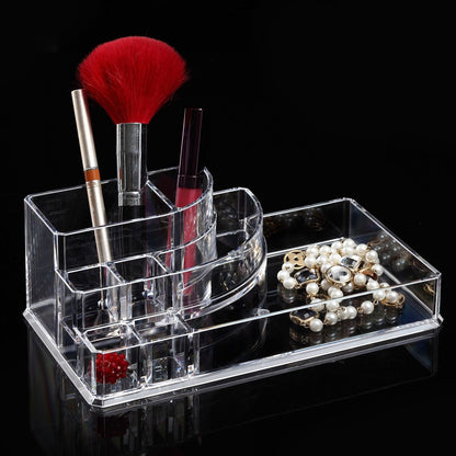 Crystal Clear Acrylic Cosmetic Organizer Makeup Container Storage - Dshop.com.au