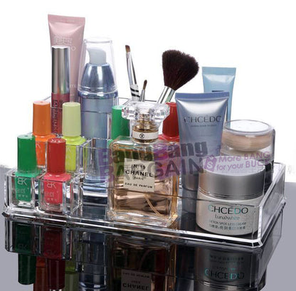 Crystal Clear Acrylic Cosmetic Organizer Makeup Container Storage - Dshop.com.au