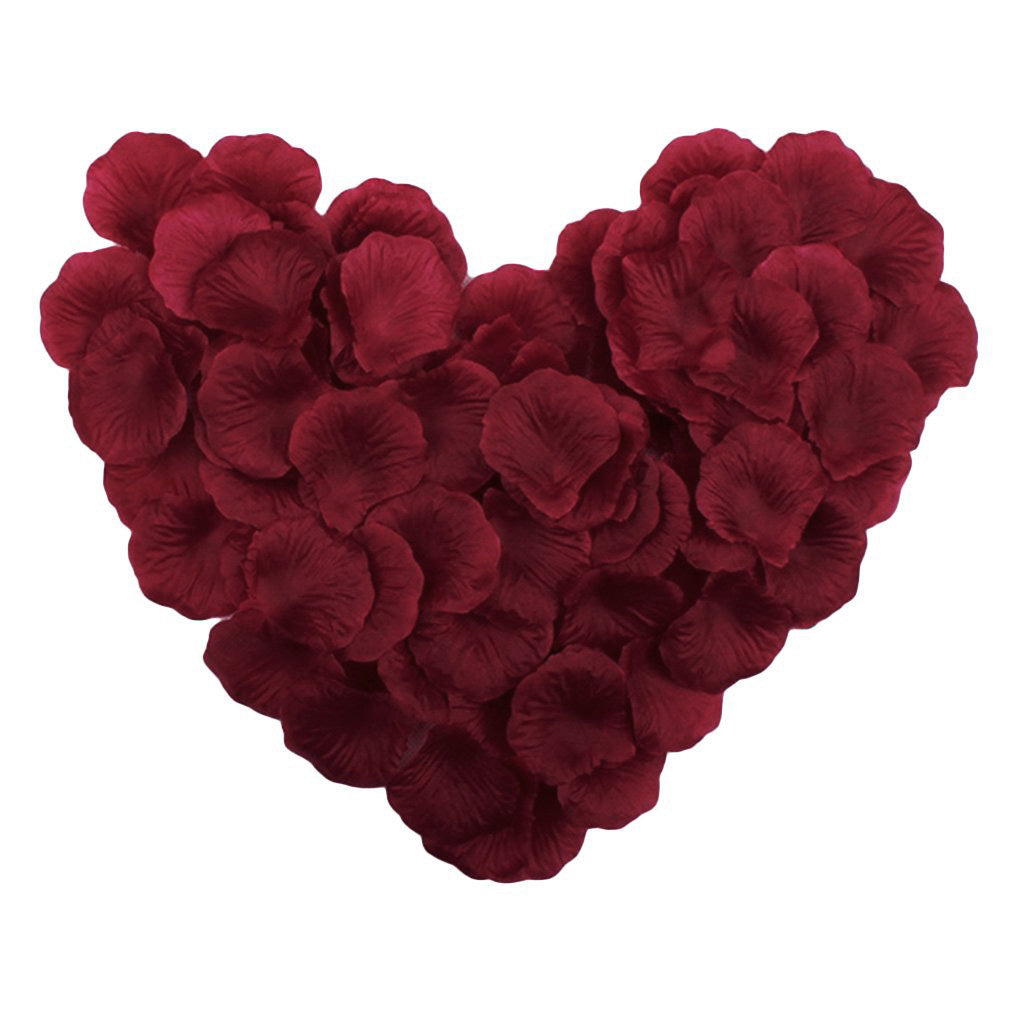 100 Wedding Bridal Flower Rose Petals (Deep Wine) - Dshop.com.au