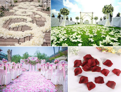 100 Wedding Bridal Flower Rose Petals (Deep Wine) - Dshop.com.au