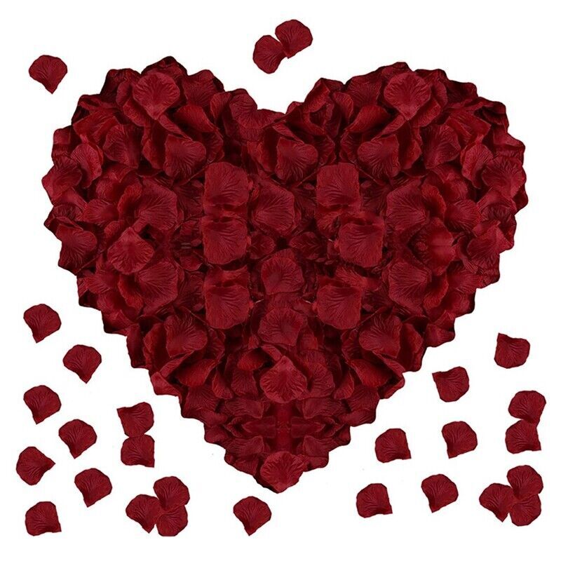 100 Wedding Bridal Flower Rose Petals (Deep Wine) - Dshop.com.au