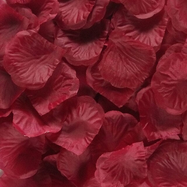 100 Wedding Bridal Flower Rose Petals (Deep Wine) - Dshop.com.au