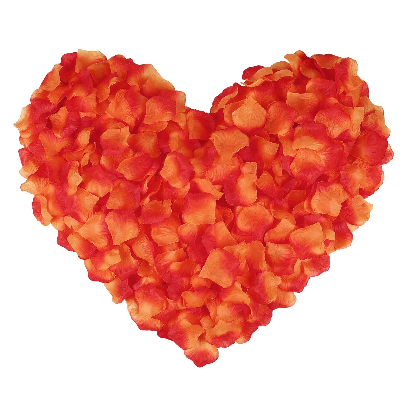 100 Wedding Bridal Flower Rose Petals (Hot Flame) - Dshop.com.au