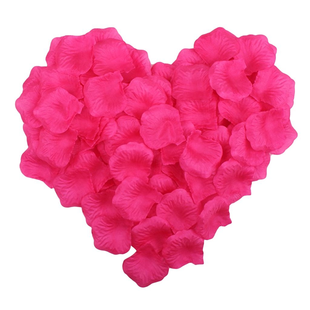 100 Wedding Bridal Flower Rose Petals (Hot Pink) - Dshop.com.au