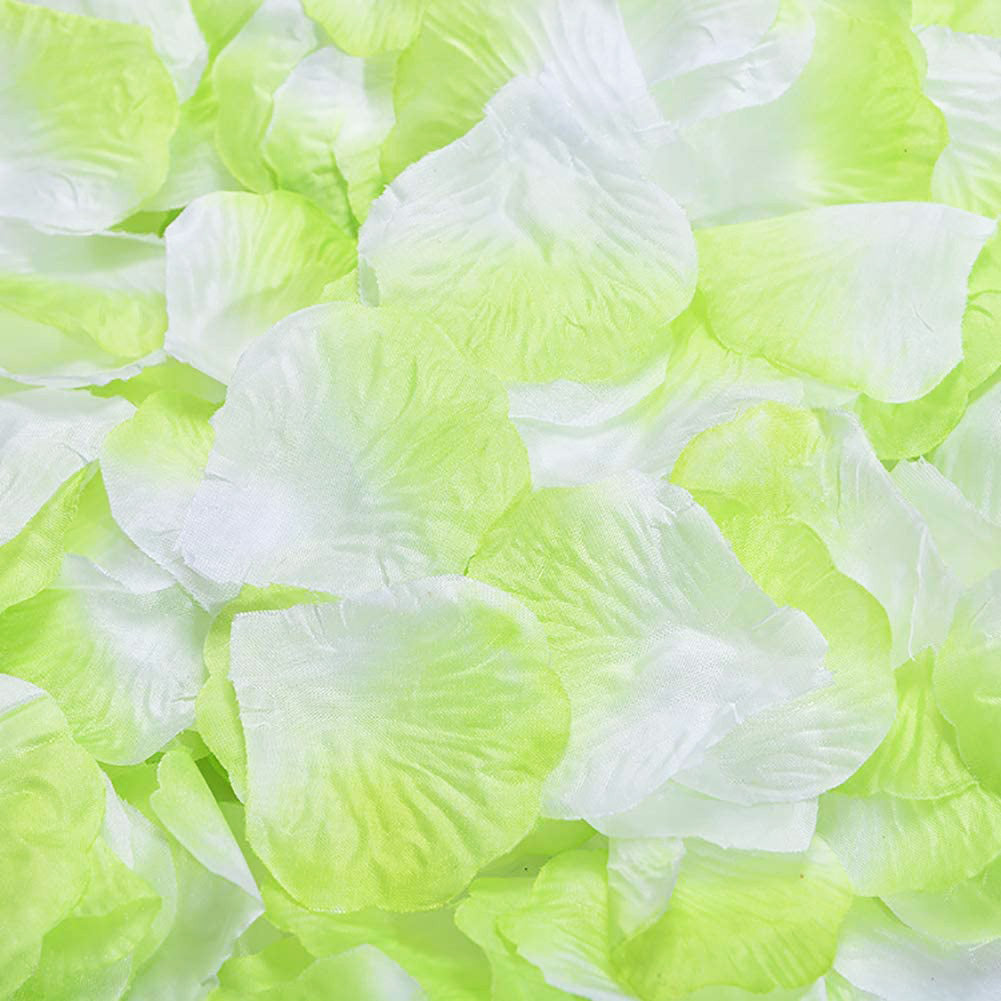 100 Wedding Bridal Flower Rose Petals (Ivory & Lime) - Dshop.com.au