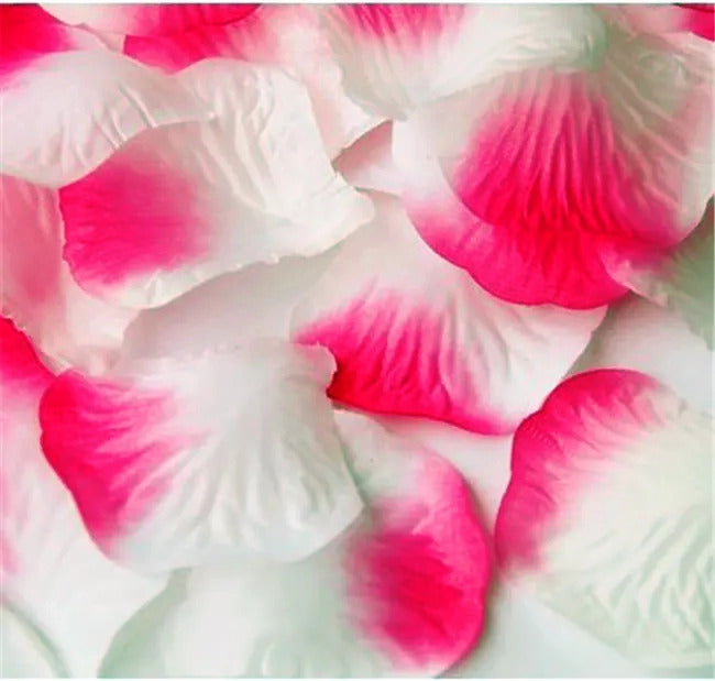 100 Wedding Bridal Flower Rose Petals (Ivory & Pink) - Dshop.com.au