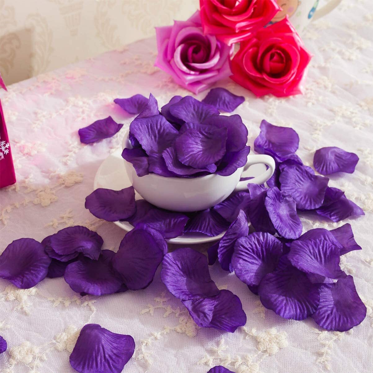 100 Wedding Bridal Flower Rose Petals (Royal Purple) - Dshop.com.au