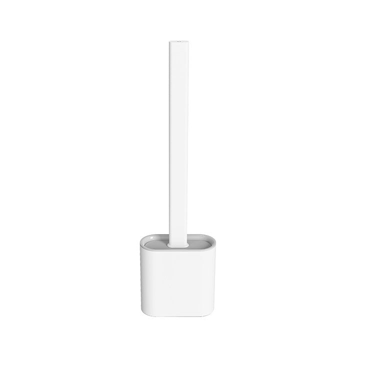 Revolutionary Wall Mounted Silicone Soft Flex Toilet Brush and Holder (White) - Dshop.com.au