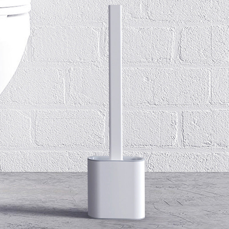 Revolutionary Silicone Soft Flex Toilet Brush and Holder (White) - Dshop.com.au