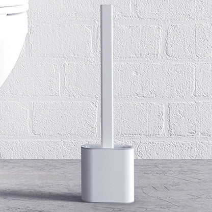 Revolutionary Silicone Soft Flex Toilet Brush and Holder (White) - Dshop.com.au