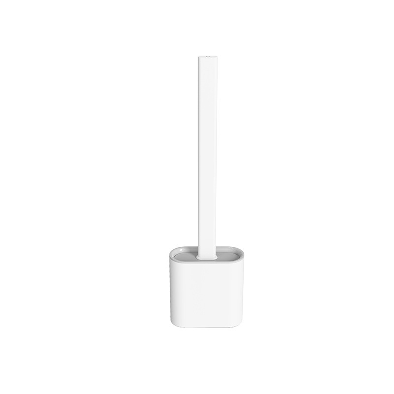 Revolutionary Silicone Soft Flex Toilet Brush and Holder (White) - Dshop.com.au