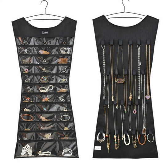 2 x Cute Little Dress Jewellery Storage Hanger (2 x Black) - Dshop.com.au