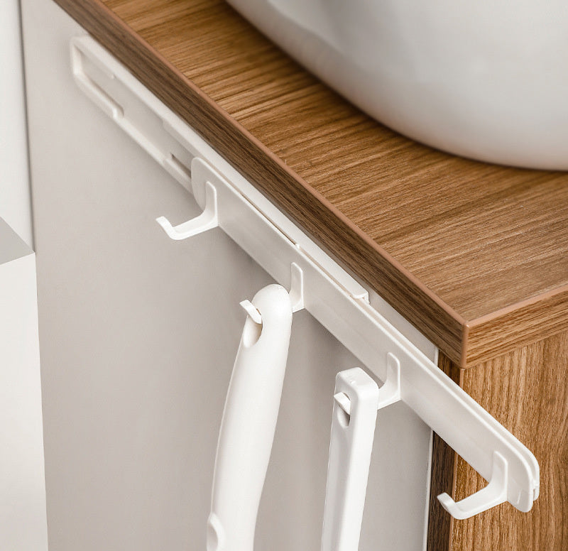 Retractable Kitchen/Bathroom Organizer Wall Mount Hook Pull-out Hanger Rack - Dshop.com.au