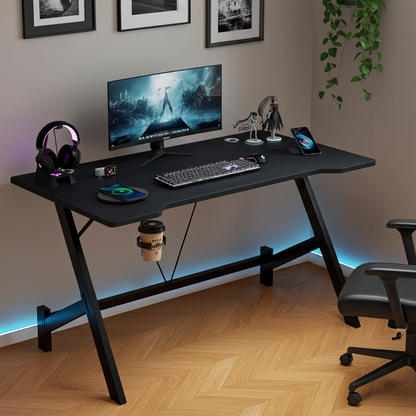 Ergonomic Gaming Desk Computer Table Black 110cm