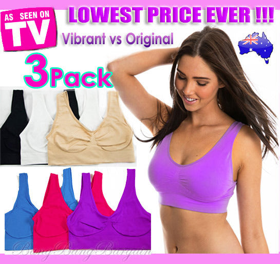 3 x Pack Ahh Seamless Sports Bras