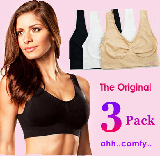 3 x Pack Ahh Seamless Sports Bras