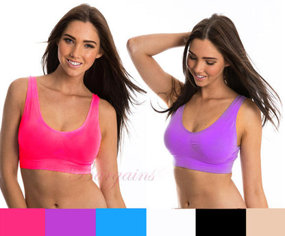 3 x Pack Ahh Seamless Sports Bras (Vibrant)