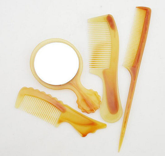 4-Piece Combs & Mirror Set - Dshop.com.au