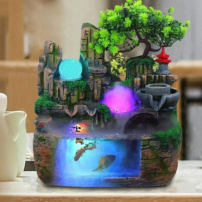 Calming Fountain Water Feature Ornament with Fish Tank - Dshop.com.au