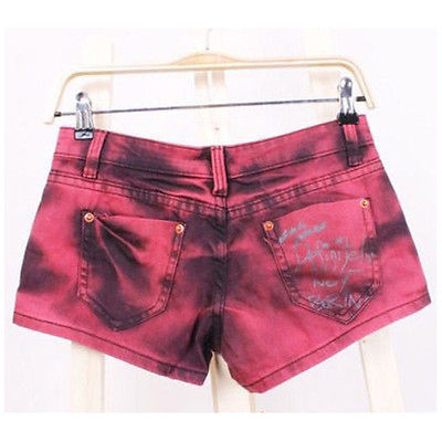 Ladies Denim Shorts RED Size 30 (AU 8) - Dshop.com.au