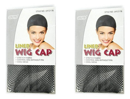 2 x Wig Cap Control Hair Under Wig Stretchable Costume Wear - Dshop.com.au