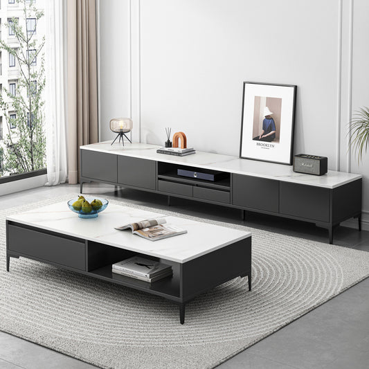 2-Piece Set Minimalist Large Coffee Table & 2m TV Cabinet - Dshop.com.au