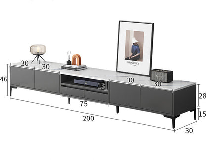 2-Piece Set Minimalist Large Coffee Table & 2m TV Cabinet - Dshop.com.au