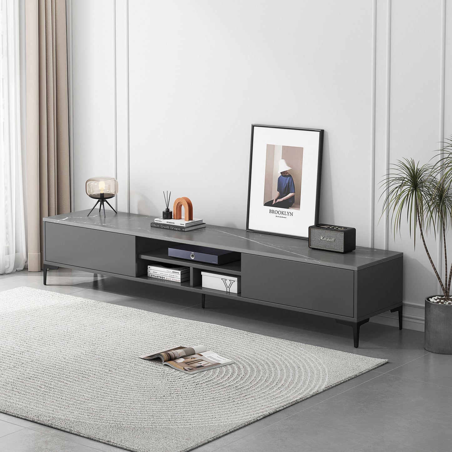 2-Piece Set Minimalist Coffee Table & TV Cabinet - Dshop.com.au