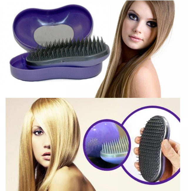 Hair Detangle Bean Brush In Case - Dshop.com.au