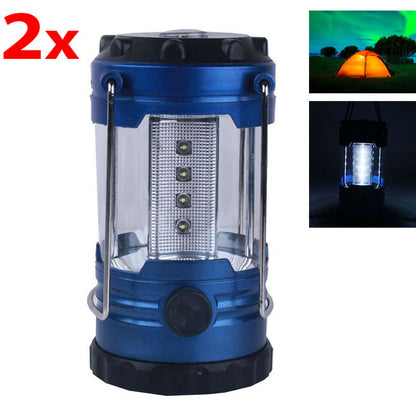 Two Pack 2 x12 LED Outdoor Camping Lanterns - Dshop.com.au