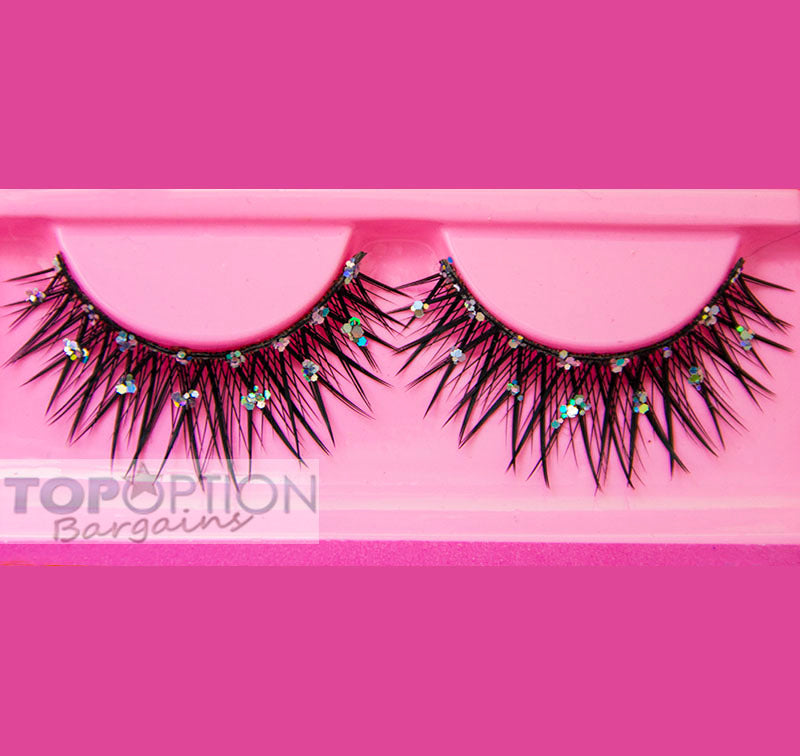 1 Pair Faux Eye Lash with Diamantes - Dshop.com.au