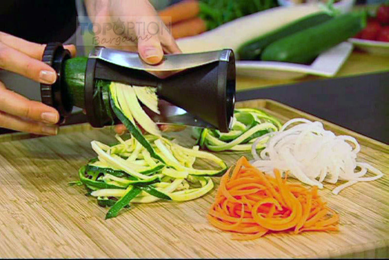 2 x Spiral Slicer Spiralizer Vegetable Julienne Cutter - Dshop.com.au