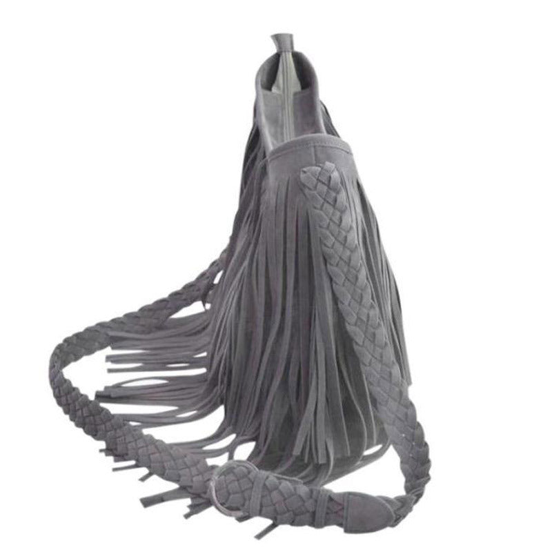 Designer Suede Fringe Handbag